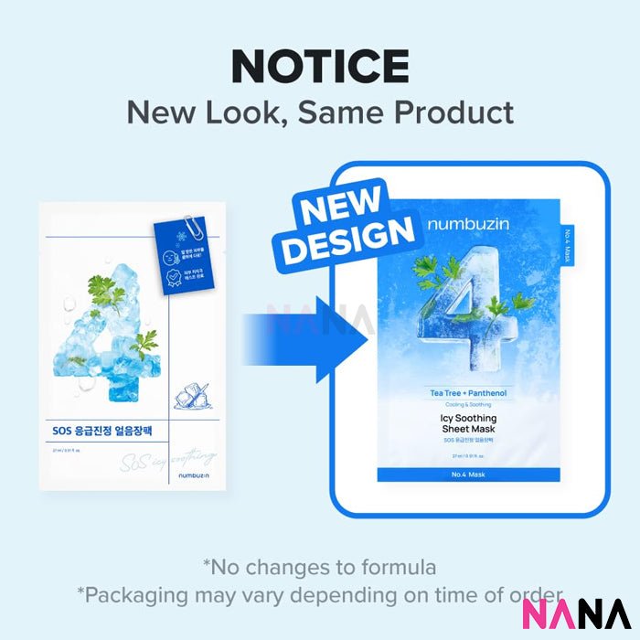 NUMBUZIN No.4 Icy Soothing Mask 5Sheets/box - NANA MALL