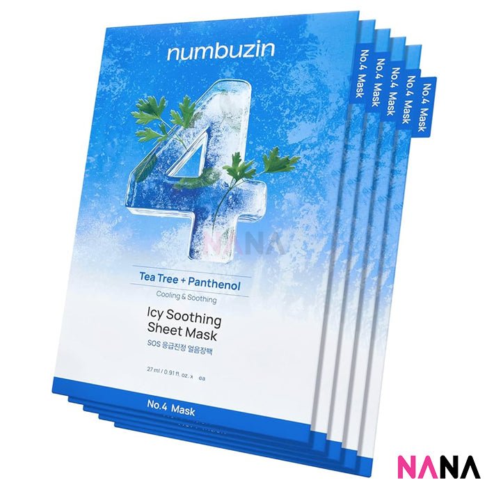 NUMBUZIN No.4 Icy Soothing Mask 5Sheets/box - NANA MALL