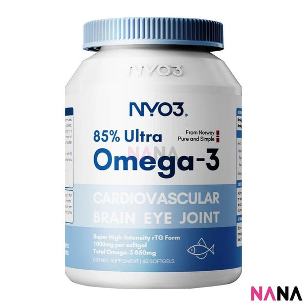 NYO3 85% Ultra Omega - 3 Fish Oil 1000mg 60Softgels(EXP:04 2028) - NANA MALL