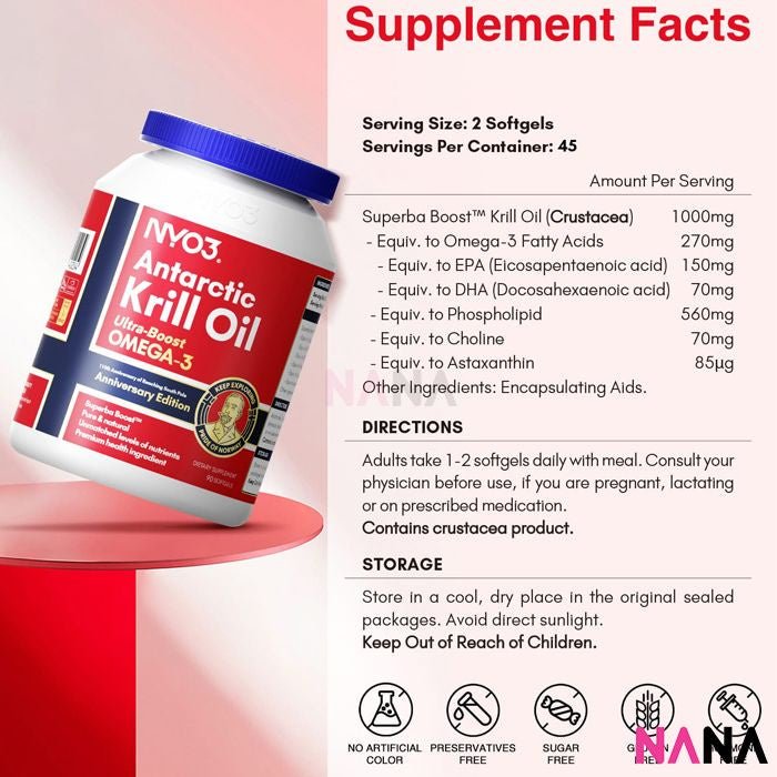 NYO3 Antarctic Krill Oil Amundsen Ultra Boot Omega 3 90Softgels (EXP:11 2028) - NANA MALL