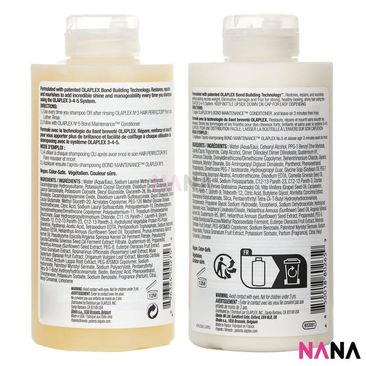 Olaplex Bond Maintenance Set: No.4 Shampoo 250ml + No.5 Conditioner 250ml - NANA MALL