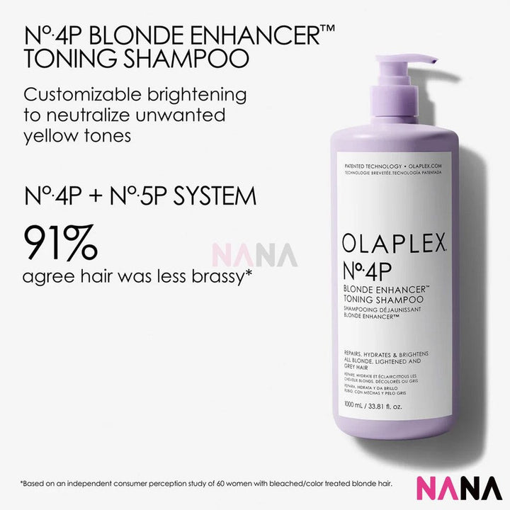 Olaplex No.4P Blonde Enhancer Toning Shampoo 1000ml - NANA MALL