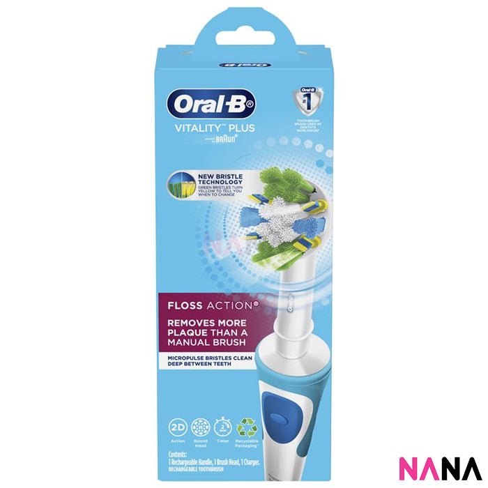 Oral - B Vitality Floss Action Rechargeable Electric Toothbrush (with 1 Brush Heads + Charger) - NANA MALL