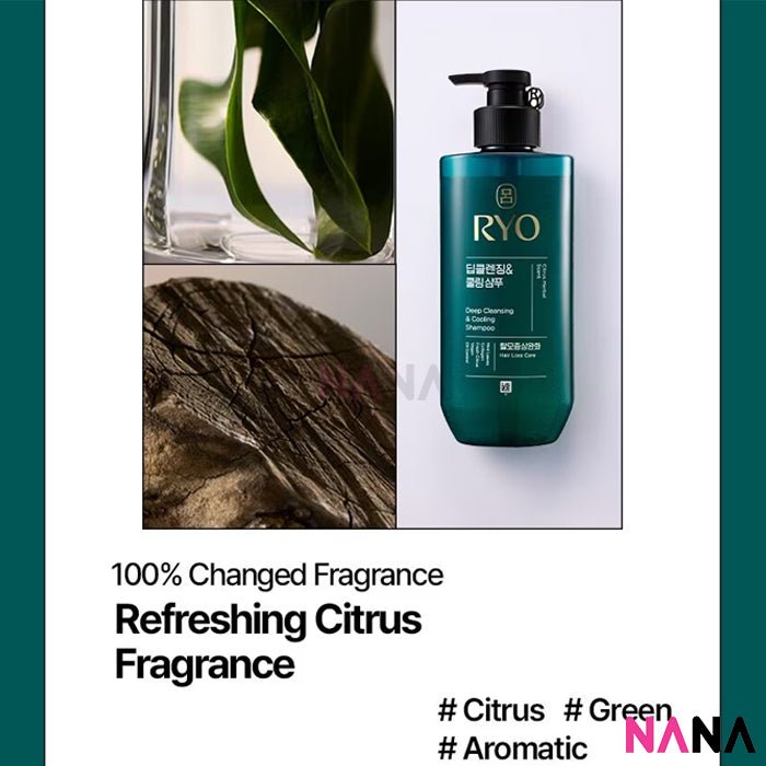 RYO Deep Cleansing & Cooling Shampoo 480ml - Green - NANA MALL