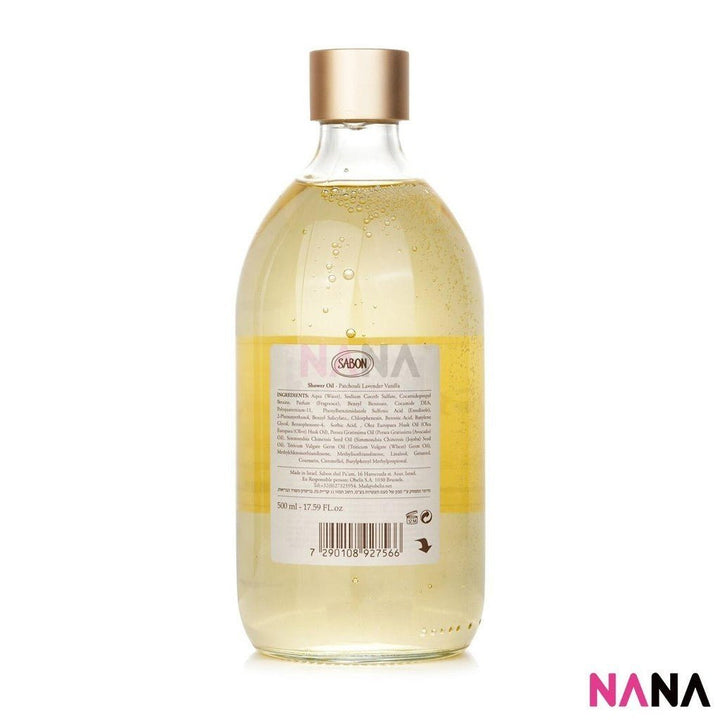 SABON Shower Oil - Patchouli Lavender Vanilla 500ml - NANA MALL