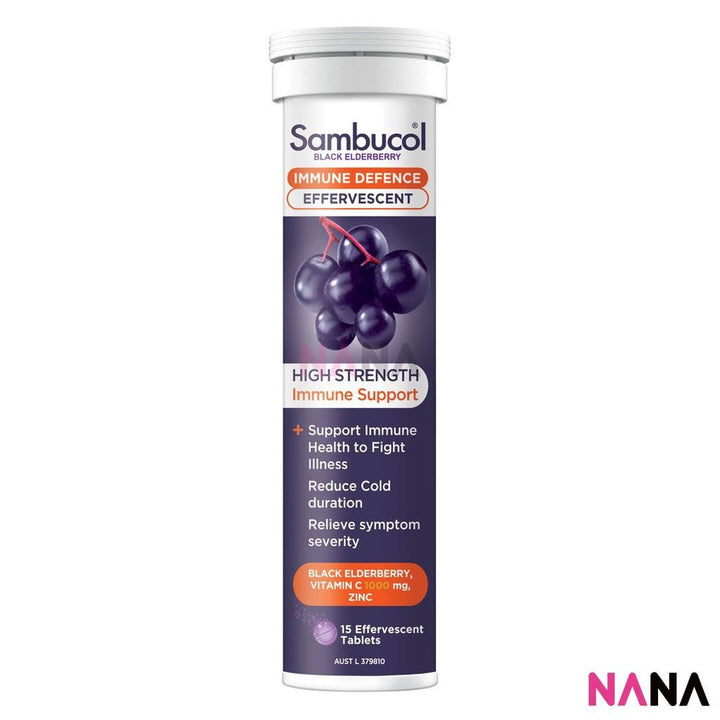 Sambucol Black Elderberries Immune Defence Effervescent 15 Tablets (EXP:10 2027) - NANA MALL