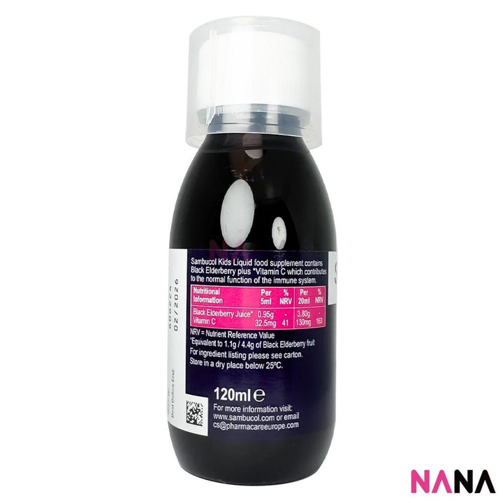 Sambucol Kids Black Elderberries + Vitamin C Liquid 120ml - NANA MALL