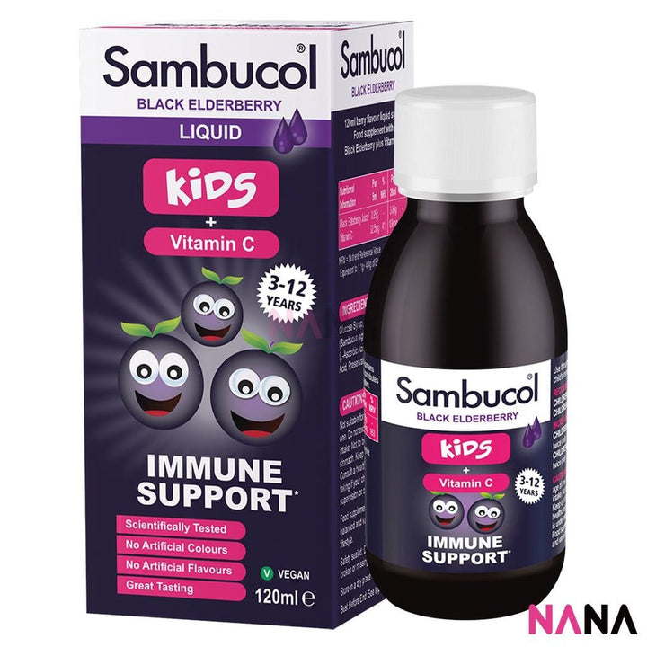 Sambucol Kids Black Elderberries + Vitamin C Liquid 120ml - NANA MALL