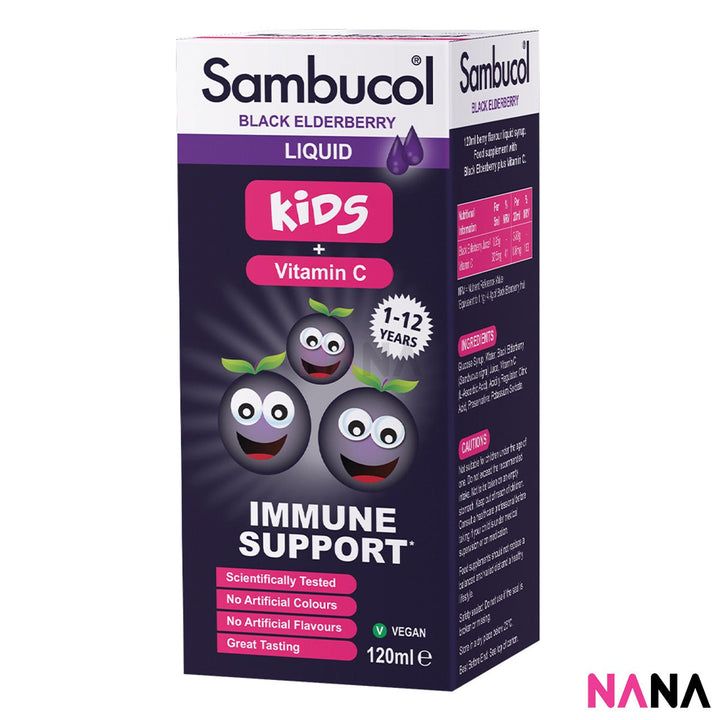 Sambucol Kids Black Elderberry + Vitamin C Liquid 120ml - NANA MALL