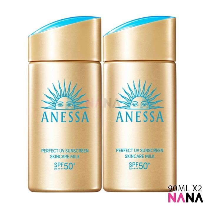 SHISEIDO Anessa Perfect UV Sunscreen Skincare Milk SPF50+ PA++++ 90ml x2 - NANA MALL