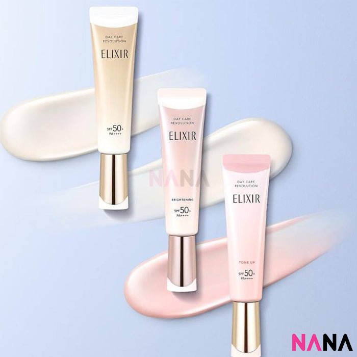 Shiseido Elixir Daily Care Revolution UV Protector Brightening SPF50+ PA++++ 35ml - Silver - NANA MALL