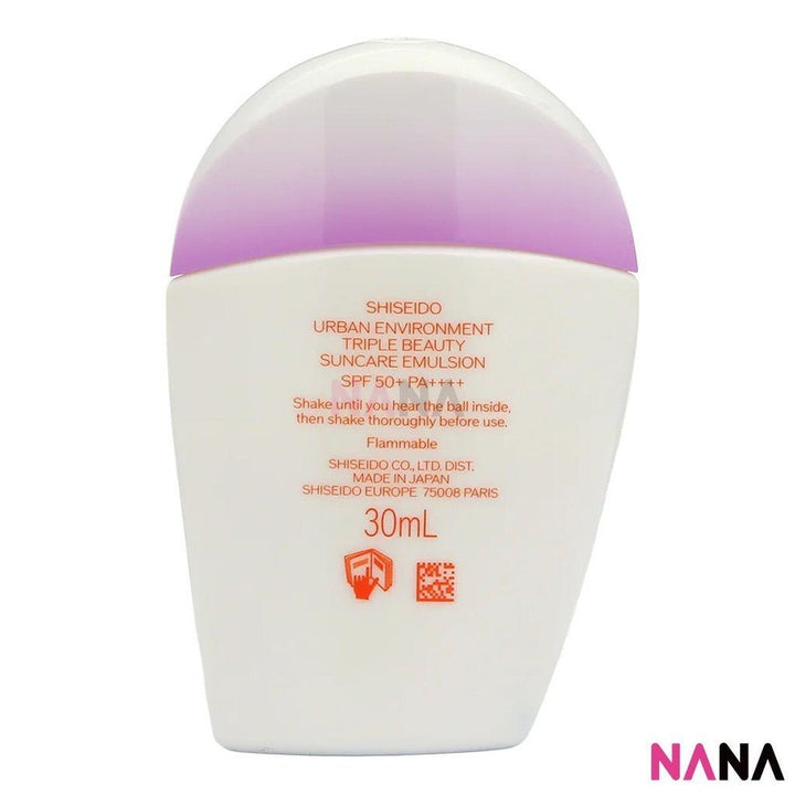 SHISEIDO Urban Environment Triple Beauty Suncare Emulsion SPF 50+ PA++++ 30ml - NANA MALL