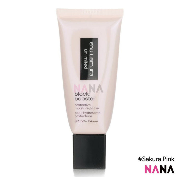 shu uemura Unlimited Block Booster Protective Moisture Primer SPF50+ PA+++ Sakura Pink 30ml - NANA MALL