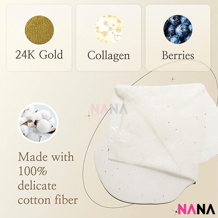 SNP Gold Collagen Moisture Ampoule Mask 10pcs/box - NANA MALL