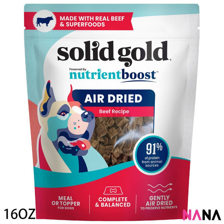 Solid Gold Air Dried Topper Complete & Balanced Meal Topper For Dogs - Beef 1LB (EXP:01 2026) - NANA MALL