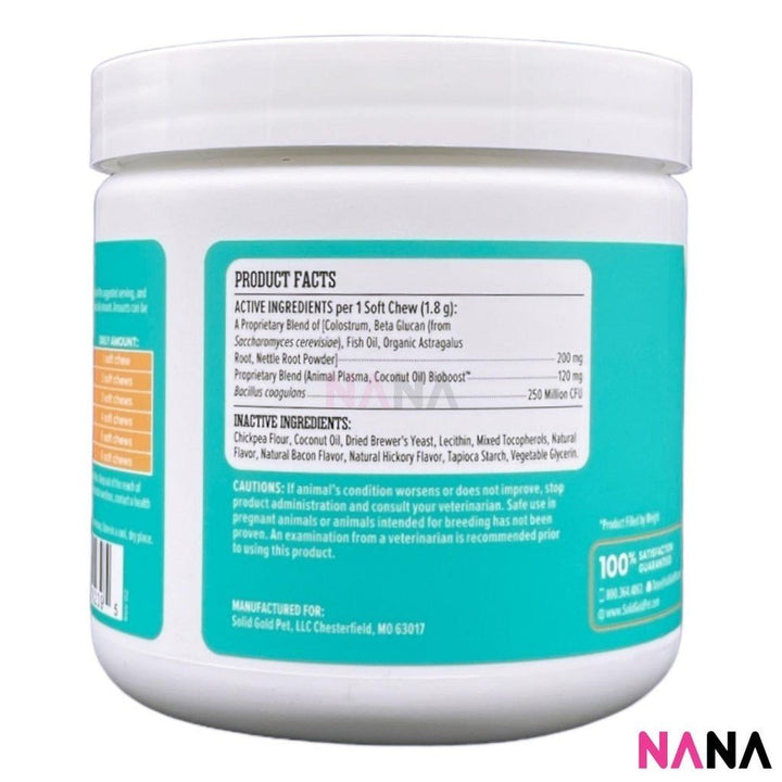 Solid Gold Dog Supplement Pet Pal - lergy Pro Allergy Support Chew With Colostrim, Beta Glucan & Fish Oil 120 Soft Chews (EXP:10 2025) - NANA MALL