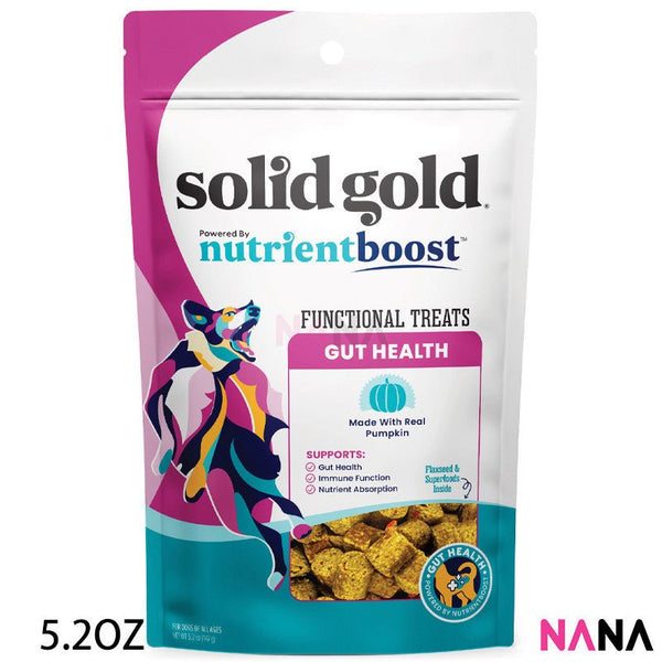 Solid Gold Functional Treats Gut Health With Real Pumpkin For Dogs 5.2oz (EXP:01 2026) - NANA MALL