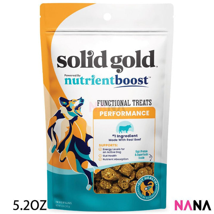 Solid Gold Functional Treats Performance With Real Beef For Dogs 5.2oz (EXP:02 2026) - NANA MALL