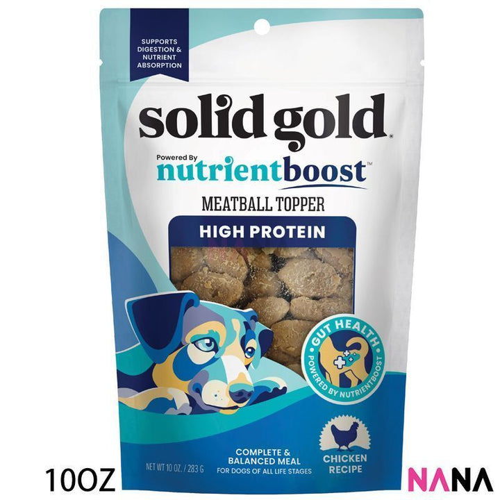 Solid Gold High Protein Meatball Topper Complete & Balanced Meal Topper For Dogs - Chicken 10oz (EXP:08 2025) - NANA MALL