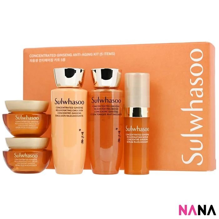 Sulwhasoo Concentrated Ginseng Anti - Aging Kit Set (5 Items) - NANA MALL