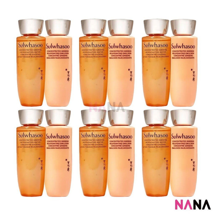 Sulwhasoo Concentrated Ginseng Rejuvenating Base Set Sample Pack (Water 25ml + Emulsion 25ml) x 3/6 - NANA MALL