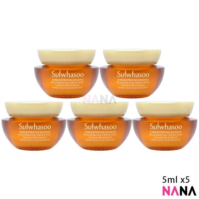 Sulwhasoo Concentrated Ginseng Rejuvenating Cream Rich 5ml x 5 - NANA MALL