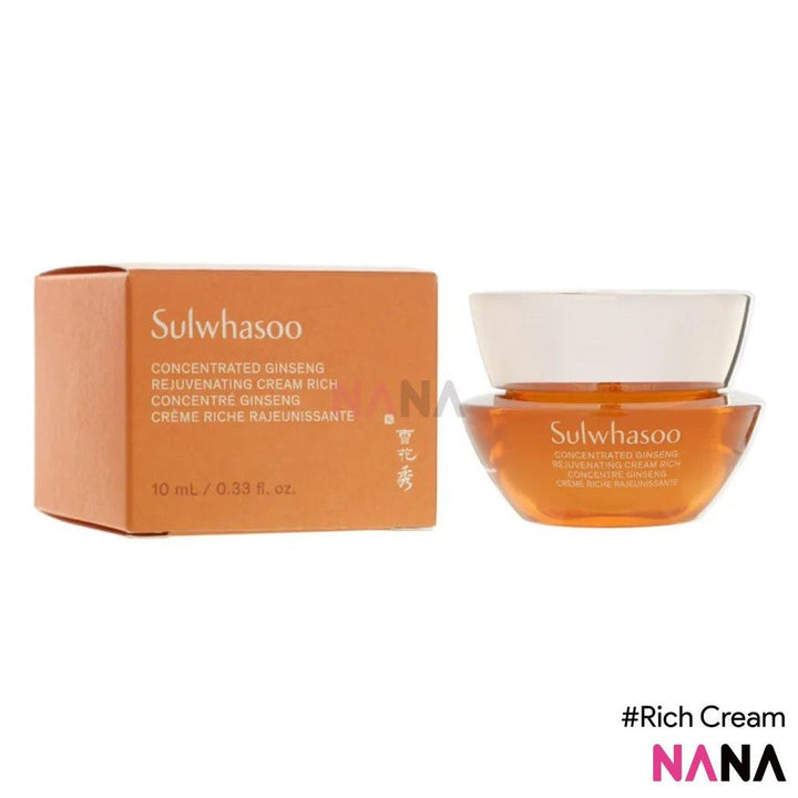 Sulwhasoo Concentrated Ginseng Rejuvenating Cream Rich Sample Pack (10ml x 3/6) - NANA MALL