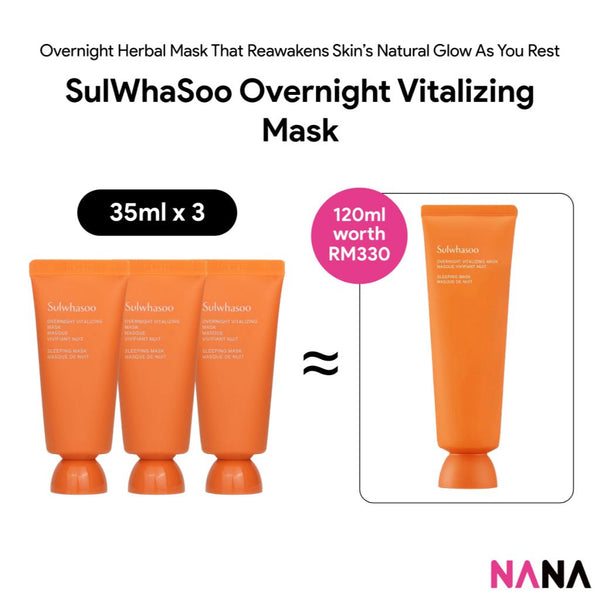 SulWhaSoo Overnight Vitalizing Mask Sample Pack (35ml x 3/2/1) - NANA MALL