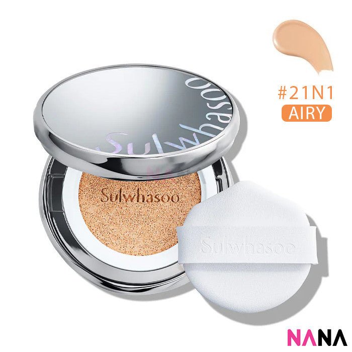 Sulwhasoo Perfecting Cushion Airy SPF50+ PA+++ 21N1 BEIGE (15g + 15g Refill) - NANA MALL