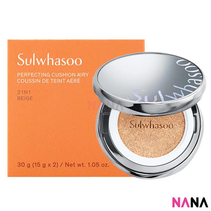 Sulwhasoo Perfecting Cushion Airy SPF50+ PA+++ 21N1 BEIGE (15g + 15g Refill) - NANA MALL