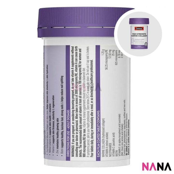Swisse Beauty Bright Skin + 60 Capsules & Beauty High Strength Marine Collagen 60 Tablets - NANA MALL