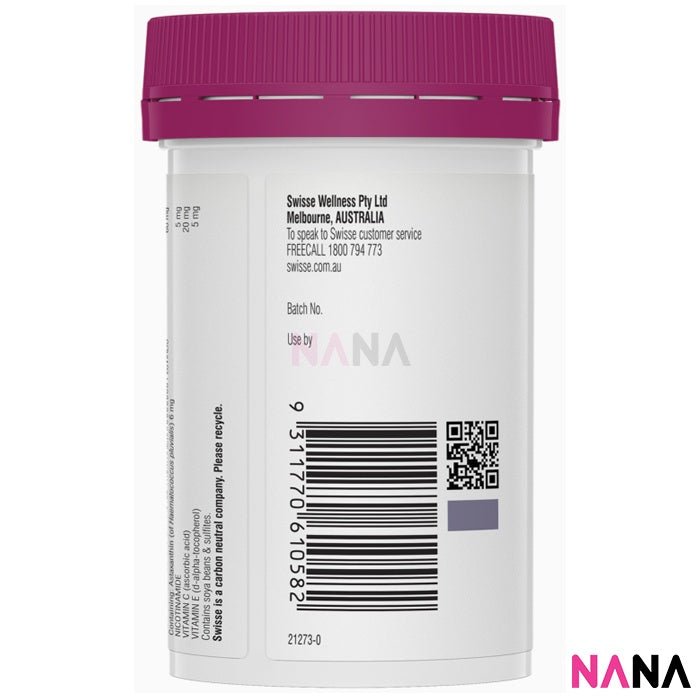 Swisse Beauty Bright Skin + 60 Capsules (With Glutathione Astaxanthin & Nicotinamide Vitamin C Support) (EXP:08 2026) - NANA MALL
