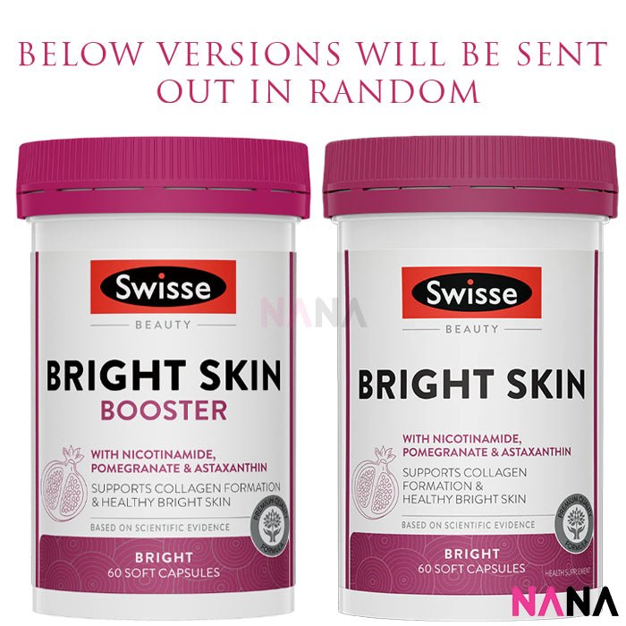 Swisse Beauty Bright Skin Booster 60 Capsules (With Nicotinamide, Pomegranate & Astaxanthin) [Support Collagen Formation] - NANA MALL