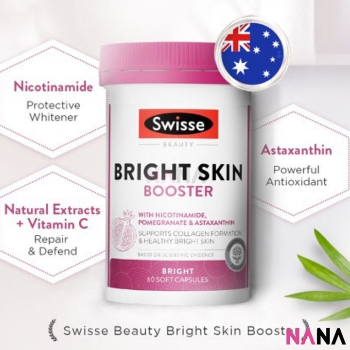 Swisse Beauty Bright Skin Booster 60 Capsules x2 (EXP:06 2027) - NANA MALL