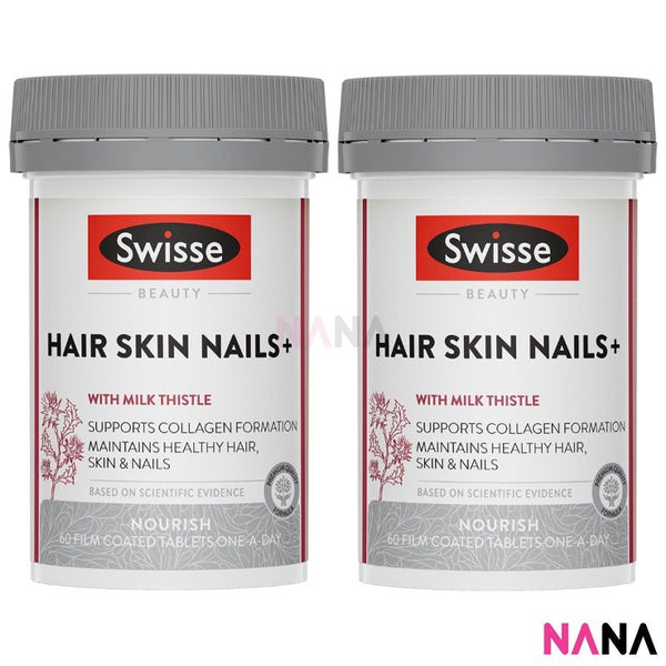 Swisse Beauty Hair Skin Nails 60 Tablets x2 (EXP:02 2027) - NANA MALL