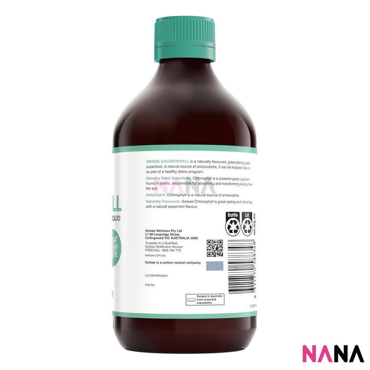 Swisse Chlorophyll Spearmint Flavour Superfood Liquid 500ml(EXP:12 2026) - NANA MALL