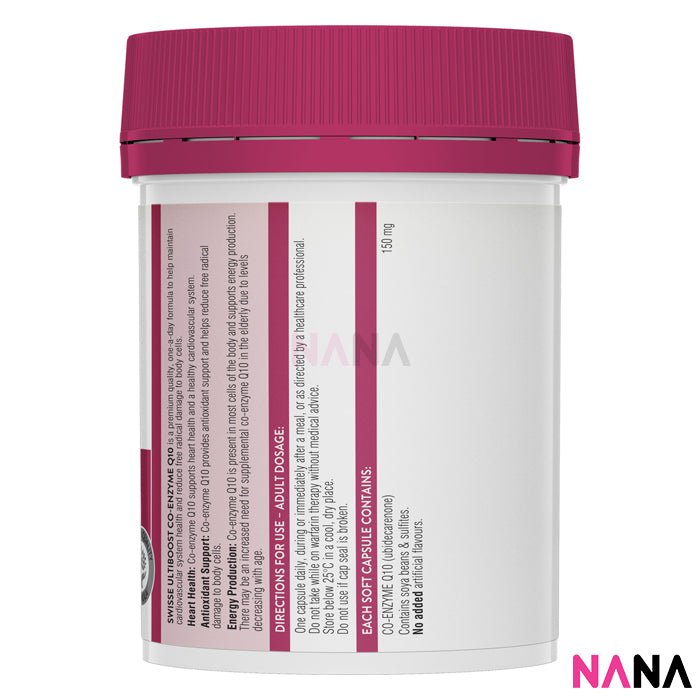 Swisse Co - Enzyme Q10 150mg 180 Capsules - NANA MALL