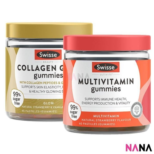 SWISSE Glow & Vitality Combo: Collagen Glow Gummies & Multivitamin Gummies - NANA MALL