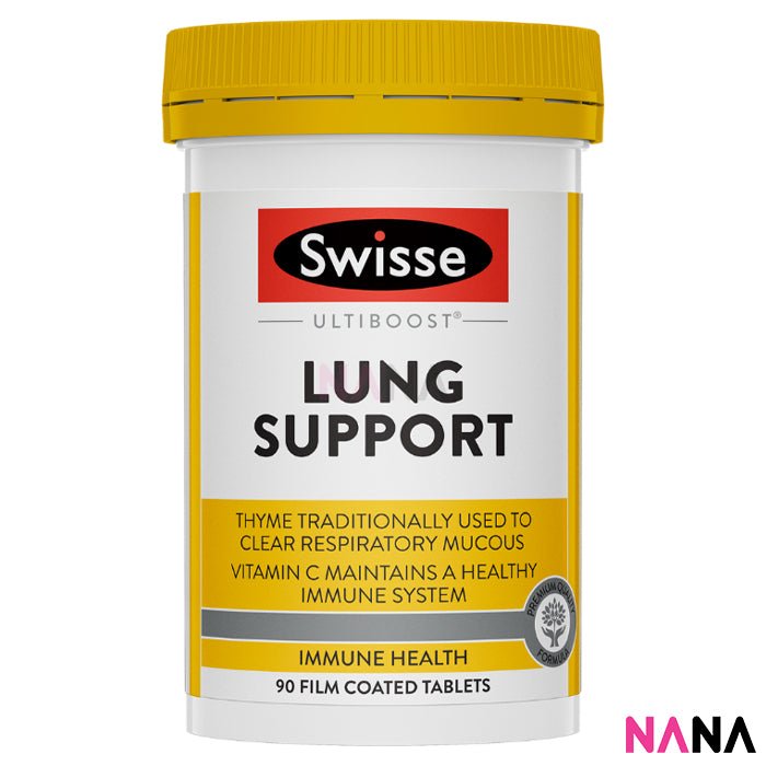 Swisse Immunity Boost Combo: High Strength Vitamin C 1000mg Effervescent (60 Capsules) + Lung Health Support (90 Capsules) - NANA MALL