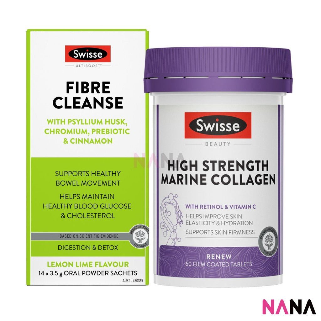 Swisse Made For Her Fibre Cleanse + High Strength Marine Collagen ...