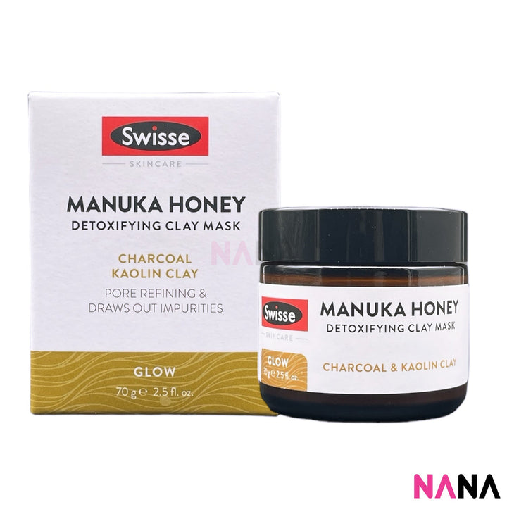Swisse Manuka Honey Detoxifying Clay Mask With Charcoal Kaolin Clay 70g - NANA MALL