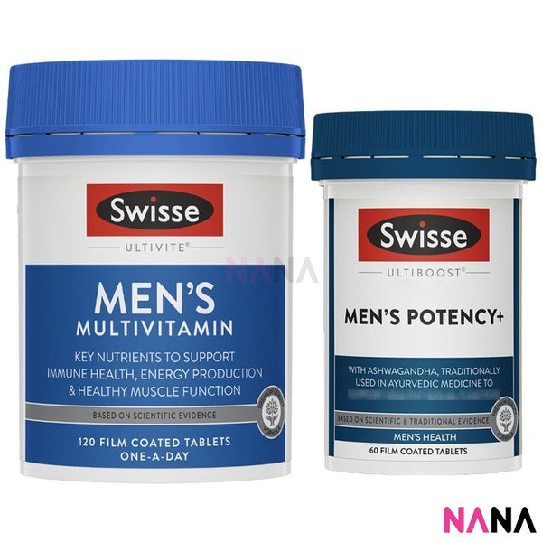 Swisse Men's Charisma Pack (Men's Multivitamin + Men's Potency+) 120 + 60 Capsules - NANA MALL