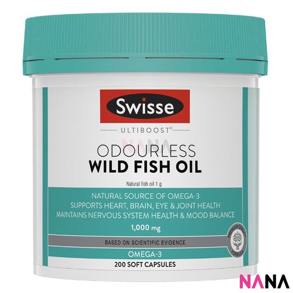 Swisse Odourless Fish Oil 1000mg 200 Capsules (EXP:04 2027) - NANA MALL