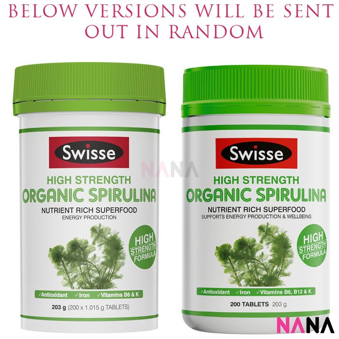 Swisse Organic Spirulina 200 Tablets [Supports Energy Production & Wellbeing] - NANA MALL