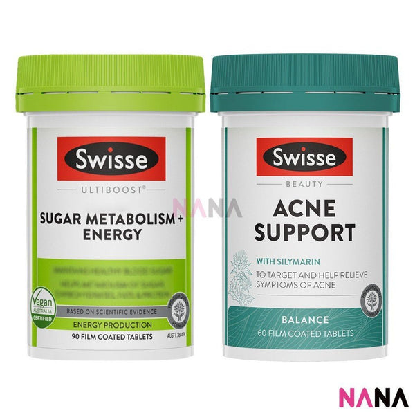 Swisse Skin Detox Combo (Sugar metabolism + acne support) - NANA MALL