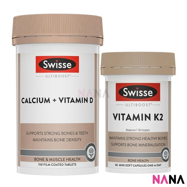 Swisse Ultiboost Calcium + Vitamin D 150 Capsules & Vitamin K2 60 Capsules - NANA MALL