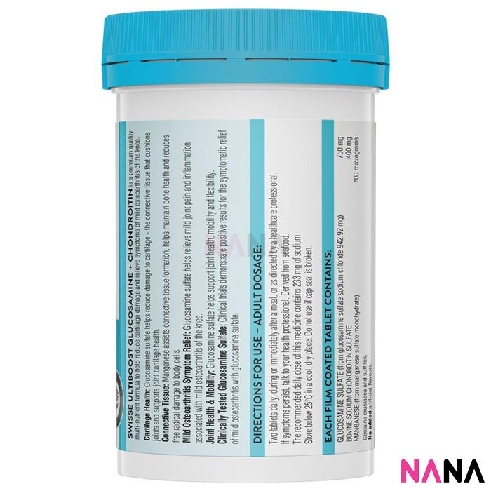 Swisse Ultiboost Glucosamine + Chondroitin 90 Tablets - NANA MALL