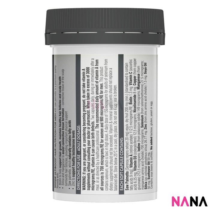 Swisse Ultiboost Hair Nutrition For Men 60 Capsules - NANA MALL