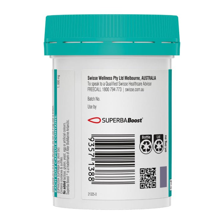 SWISSE Ultiboost High Strength Deep Sea Krill Oil 1000mg 30 Soft Capsules (EXP:07 2026) - NANA MALL