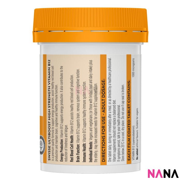 Swisse Ultiboost High Strength Vitamin B12 60 Tablets - NANA MALL